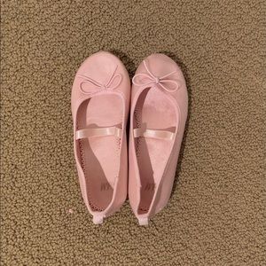 H&M Girls’ pink satin ballet flats size 12